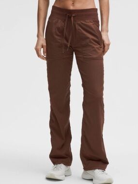 Lululemon Dance Studio Pant Brown Size 2 Mid Rise Athleisure Travel